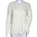 Marled Reunited Clothing Sweater Womens Medium Ivory Chunky Knit Neutral Minimal Photo 0