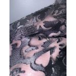 Dressbarn Babydoll Top L Black Lace Y2K Velvet Burnout Whimsigoth Bell Sleeve Size L Photo 4