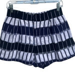Apiece Apart Taiyana Shorts Indigo White Ikat Stripe Resort Wear Coastal Small Photo 0
