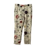 Please Printed Ankle Length Dress Pants(Size Small) Brown Photo 1