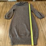 Vince Knit wool Sweater mini Dress 3/4 Sleeve cowlneck Soft cozy brown Sz S Photo 4