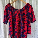 Hula Mama Maternity Hawaiian Aloha Hibiscus Tropical Floral Flowy Blouse S Size undefined Photo 1