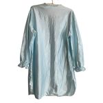Vintage Stardust Nightgown Size Large Blue Midi Long Sleeve Lace 80s Victorian Photo 2