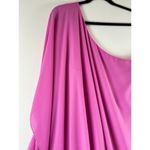 Show Me Your Mumu NEW Women Dress Pink Trish Mini One Shoulder Batwing Draped XL Photo 8
