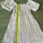 Mittoshop Pink Smocked Sundress with Puff Sleeves Photo 5