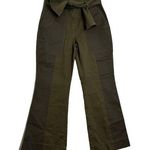NWOT Green Color Block Wide Bootcut Pants Photo 0