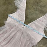 For Love & Lemons Glinda Sparkly shimmery coquette tiered ruffle pink maxi dress Photo 4
