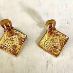 Dotty Smith black and gold tone square clip on earrings Photo 3