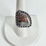SUNSET Sodalite Genuine Stone 925 Sterling Silver Ring Blue Photo 0