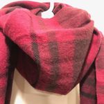 Unbranded Felted Tight Knit Woven Scarf Fringe Berry Burgundy Pink Purple Cozy Photo 2