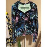 Lululemon Women's Black Floral Scuba Long Sleeve Full Zip Hoodie Size 6 Photo 3