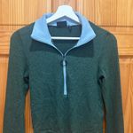 Urban Outfitters  Out From Under Size Medium Green and Blue Collared Crop Top. Photo 2