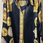 Fred David  black & gold vintage women’s blouse size 24 Photo 0