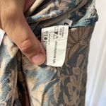 Natural Life patti side slit teal Cream Mixed Floral maxi dress size large Photo 8