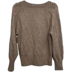 White House | Black Market WHBM Brown V-Neck Pullover Women's Sweater Size M Fall Photo 1
