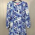 Lilly Pulitzer Coastal Blue Catch N Keep Jersey Knit Preppy Bartlett Dress S Photo 1