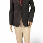 Tory Burch SILK Brown Multicolor Sleeveless Top Blouse Size 2 Bow Detail Photo 3