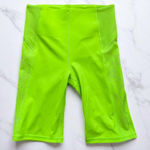 Athleta Women's Stay Fly 9" Neon Lime Yellow Shorts Size XS Photo 0
