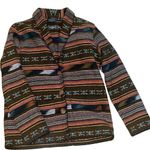 Vintage New Identity Cotton Embroidered Sante Fe Tribal Southwestern Blazer Med. Orange Photo 5