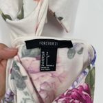 Forever 21  Floral Halter Tank Top Women's Size S White Pink Purple Casual Photo 2