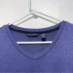 H by Halston Halston Blue V-Neck Short Sleeve Top Photo 4