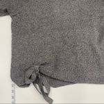 T Tahari  Gray Knit Marled‎ Side Tie Sweater Medium Cozy knit stretch oversized Photo 3