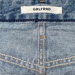 Milla Embellished Crystal & Pearls Raw Hem Frayed Mini Denim Skirt Jean Skirt in Solstice Blue Size M Photo 6