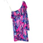 Lilly Pulitzer Amante Silk Jersey Dress Free Spirit One Shoulder Size XS WY504 Photo 10