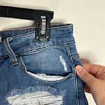KanCan USA KanCan Medium Wash High Waisted Distressed Denim Shorts with Cuffed Hem size 29 Photo 3