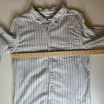 Sundry  Womens Gauzy Cotton Blue‎ Striped Button Up Shirt Sz 2 (M) Coastal Beachy Photo 13