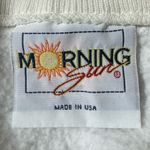 Vintage Fall White Sweatshirt Purple Leaf Floral Print made‎ in USA kitschy Size L Photo 2