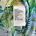 Tommy Bahama  Top XXS Blue‎ Floral Silk Cotton Boho Resort Peasant Beach Costal Photo 5
