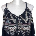 Jessica Simpson  Women's Cold Shoulder‎ Top Blouse Multicolor Aztec Print Large Photo 1