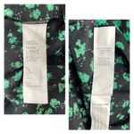 ASOS Subdued Emerald Leaf Floral Print Ruffle Tiered Flare Sleeve Dress Photo 9