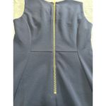 Calvin Klein Stretch Crepe Sleeveless Sheath Dress Navy Blue Size 4 Photo 4