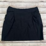 Sasch Black Mini Skirt with Pleated Side Pockets.  Photo 0