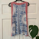 Rose + Olive  Summer Patriotic USA Tank Bandana Print Red White and Blue July 4th Photo 4