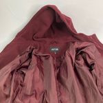 Apt. 9  Quilted Hooded Wool Jacket Women's Burgundy Wine Snap Button, Pockets - L Photo 4