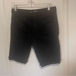 RSQ  London Skinny Stretch High Rise Cuffed Shorts Long Black Size 30 Photo 1