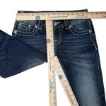 Miss Me  Jeans Signature Cuffed Capri 25 Thick Stitched Sequin Embroidered Wings Photo 6