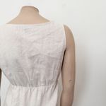 United Colors Of Benetton [] Cream Sleeveless Linen A-Line Mini Dress Sz Large L Photo 5