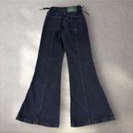 Levi's  X Barbie Ferreira Lace-up Flare Jeans Sz 25 Wide Leg Bunny Patch Photo 2