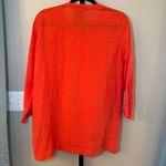 Ali Miles Button Front Blouse Boho Lagenlook‎ Lightweight Orange Size Medium Photo 2