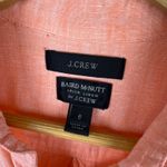 J.Crew Womens Baird McNutt Irish Linen Popover Shirt Sz 6 Coral Boxy Coastal Photo 5