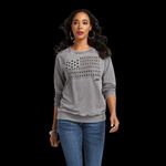 Ariat Gray Shining Star Sweatshirt Sz Xs Photo 1