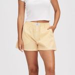 Parke Striped Boxer Shorts in butter yellow size large‎ Photo 0