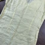 Anthropologie Malvin Shirt Women 10 Yellow 100% Linen Tunic 3/4 Sleeve Beachy Photo 9