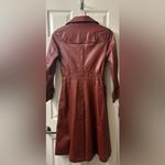Vintage I Leather Trench Coat burgundy size 11 Photo 1