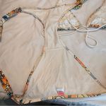 Winki Dragon Print Bikini Triangle Halter Top Side Tie Bottoms Size Small Orange Photo 7