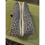 Toms Alpargata Size 8 Sparkle silver Cheetah Print Women's Slip On Flats Photo 5